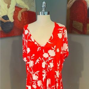 Pink Tropical Print Top